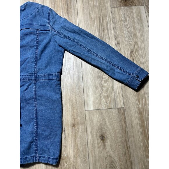Hei Hei Anthropologie Open Front Linen Chambray Denim Jacket - Women Size XS - Picture 15 of 16